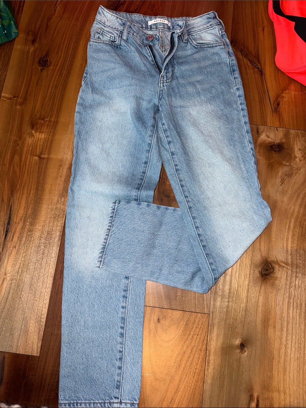 PacSun Light Blue High-Rise Straight Jeans